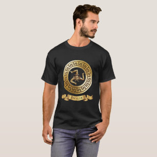 Camiseta Dourada Sicilia (Símbolo Trinacria)
