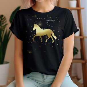 Camiseta Douradas estrelas equestres Monograma equestre