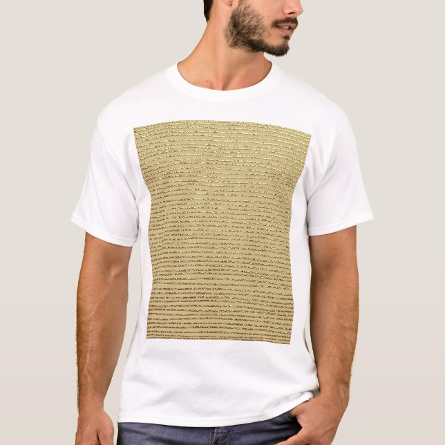 Camiseta Douradas faixas: fundo de imagem de Abstrato (Frente)