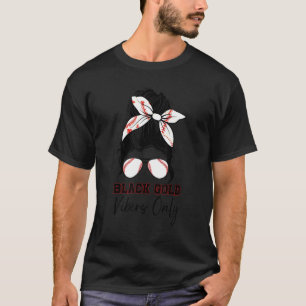 Camiseta Douradas negras apenas beisebol e trocadilho bagun