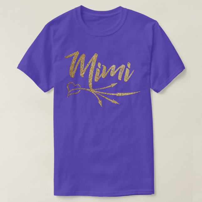 Camiseta Dourado Arrow Heart Mimi (Frente do Design)