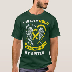Camiseta Dourado Cancer de infância, artigos de conscientiz