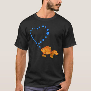 Camiseta Dourado Coração Amor Aquário Peixe Dono do Animal