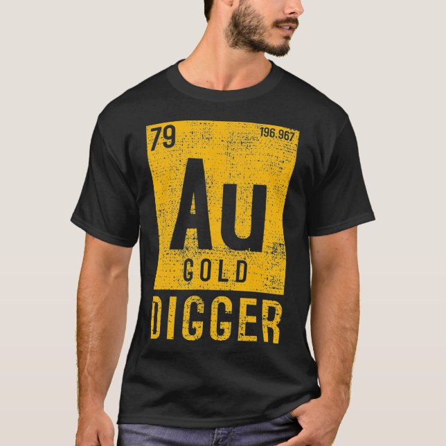 Camiseta Dourado Digger Miner Nuggers Dig (Frente)