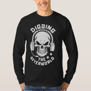 Camiseta Dourado do crânio amarelo fino - Dis da polícia de