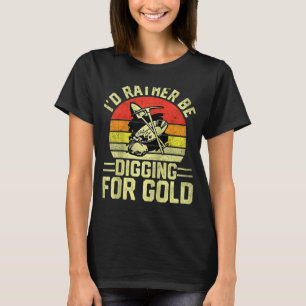 Camiseta Dourado espectador Dourado Miner Digger Treasure H