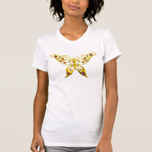 CAMISETA DOURADO HÍPER BUTTERFLY JEWEL COM GEMSTONAS