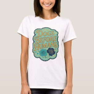 Camiseta Dourado Intenso CÃES ANTES DOS HUMANOS Design Pers