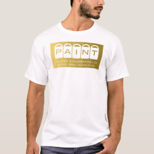 Camiseta Dourado Ombro, Baldes para pintura, Pintor e Decor