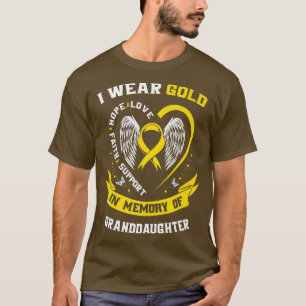 Camiseta Dourado para a neta de conscientização do Cancer