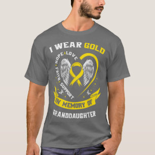 Camiseta Dourado para a neta de conscientização do Cancer