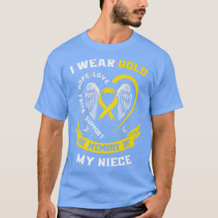 Camiseta Dourado para os itens de conscientização sobre Can