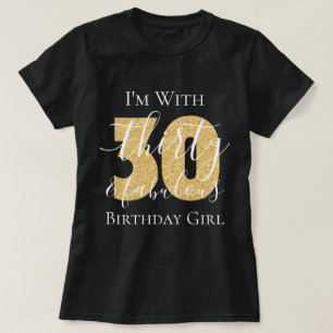 Camiseta Dourado Personalizado Trinta Fabulosos Aniversári
