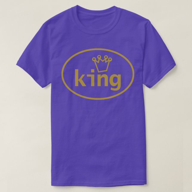 Camiseta Dourado Rei e Coroa Oval (Frente do Design)
