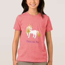 Camiseta Dourado Sonho de Unicórnio Branco