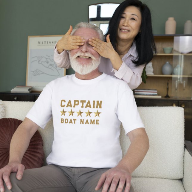 Camiseta Dourado texto personalizado de 3-D estrelas Design (Criador carregado)