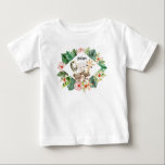 Camiseta Dourados Amigos Safari | Molereca Floral<br><div class="desc">Adorável "Selgle Safari Animal Friends" design Personalizou Camiseta Bebê. Adicione seu nome ou textos (ou seja, pequeno príncipe) | pequena princesa) para tornar esta princesa adicional especial. Presente perfeito para um novo bebê nascer, chá de fraldas, aniversário e conjunto de Natal junto com a bicicleta correspondente, roupa de corpo e...</div>