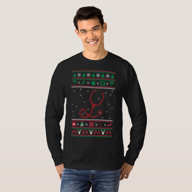 Camiseta Doutor Feio Camisola Natal (Frente Completa)