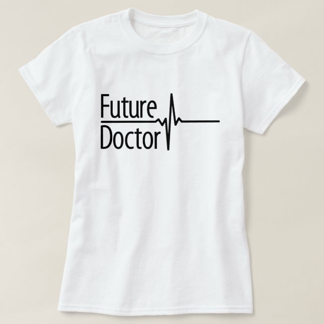 Camiseta Doutor futuro EKG (Frente do Design)