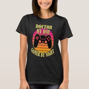 Camiseta Doutor Por Dia Gamer Por Controlador De Jogo Notur