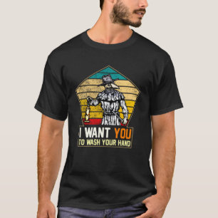 Camiseta Doutor, quero que lave as mãos.