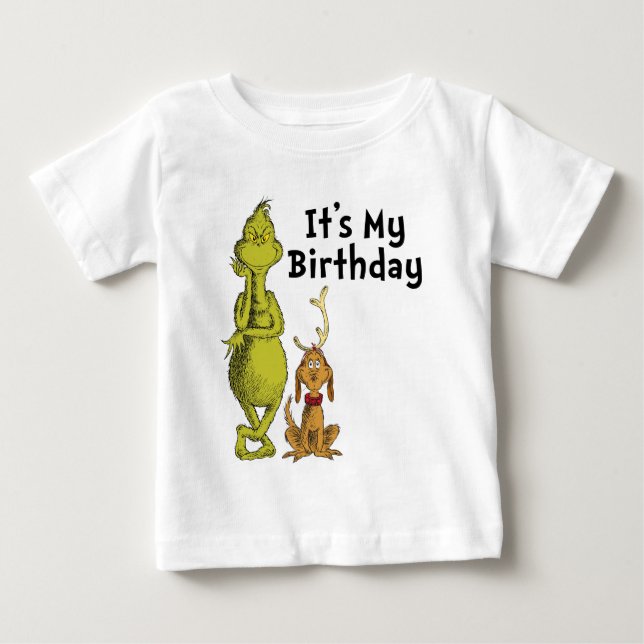 Camiseta Doutor Seuss | Aniversário de Inverno do Grinch (Frente)