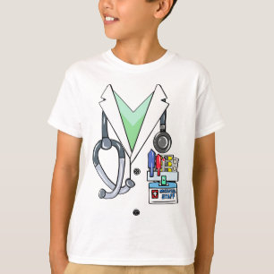 Camiseta Doutor White Lab Casaco Costume Halloween Médico