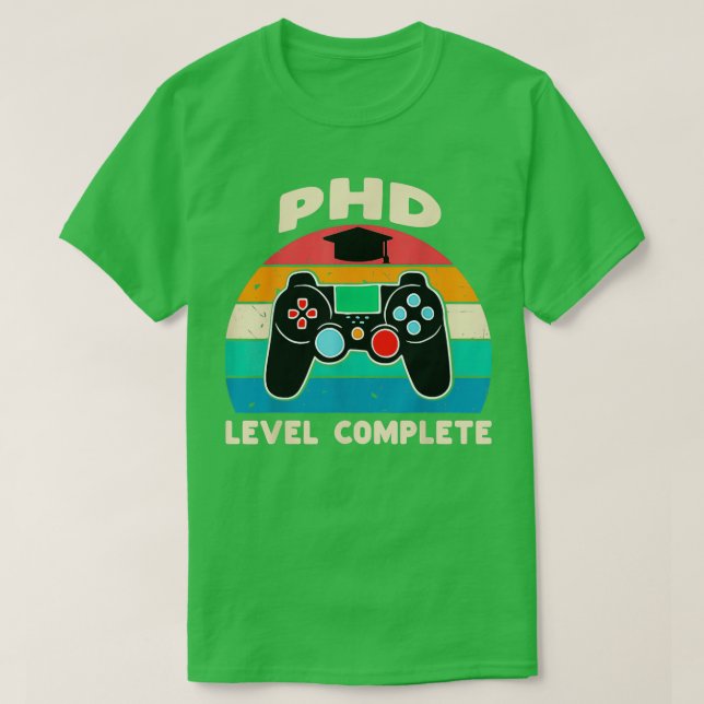 Camiseta Doutorado De Nível PhD - Dotação Completa De Douto (Frente do Design)