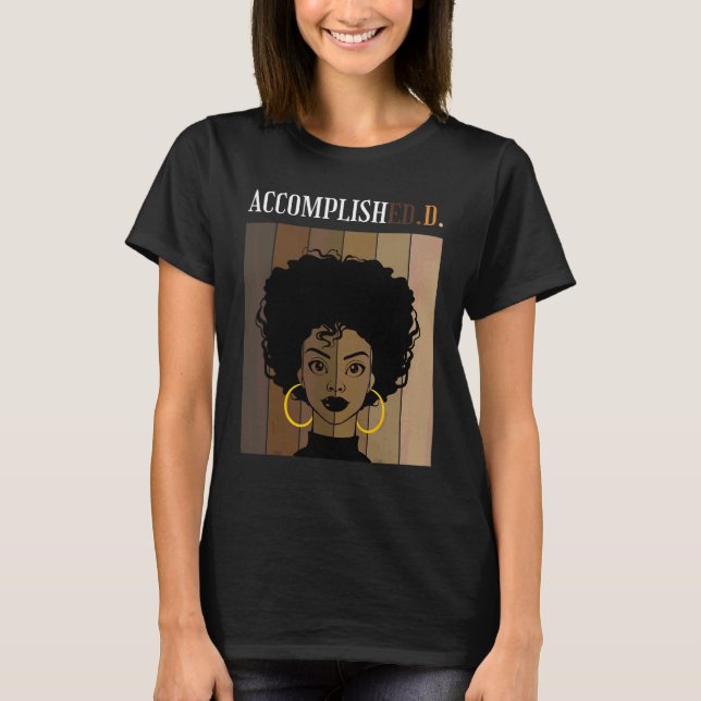 Camiseta Doutorado Em Educação Do D Edd Black Af (Frente)