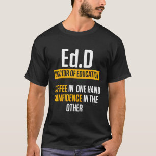 Camiseta Doutorado Em Uma Mão Do Edd Doutorado