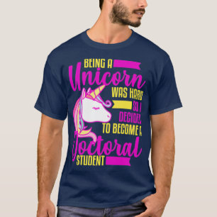 Camiseta Doutorado Estudante Engraçado Unicorn Psyd Hoodie