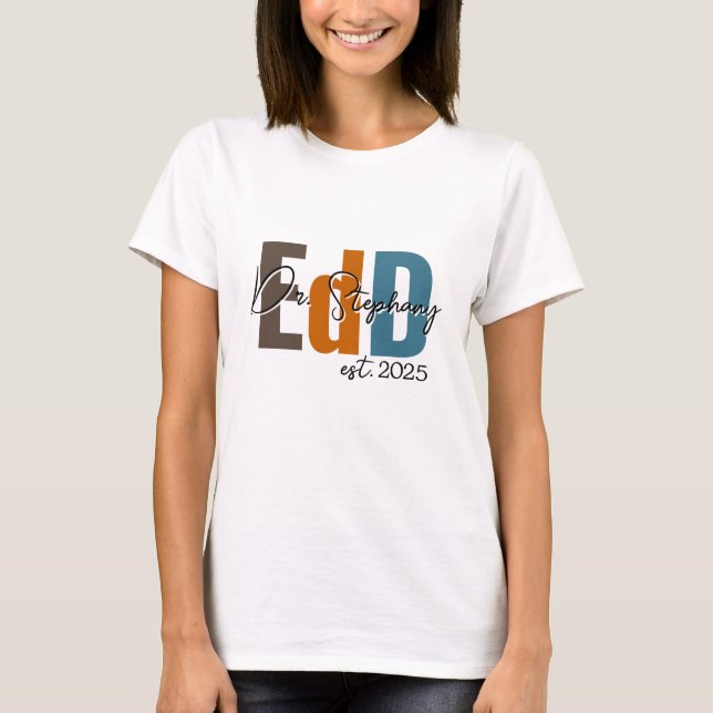 Camiseta Doutorado para Graduação Ed.D (Frente)