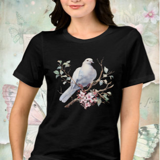 Camiseta Dove and Flower Heart