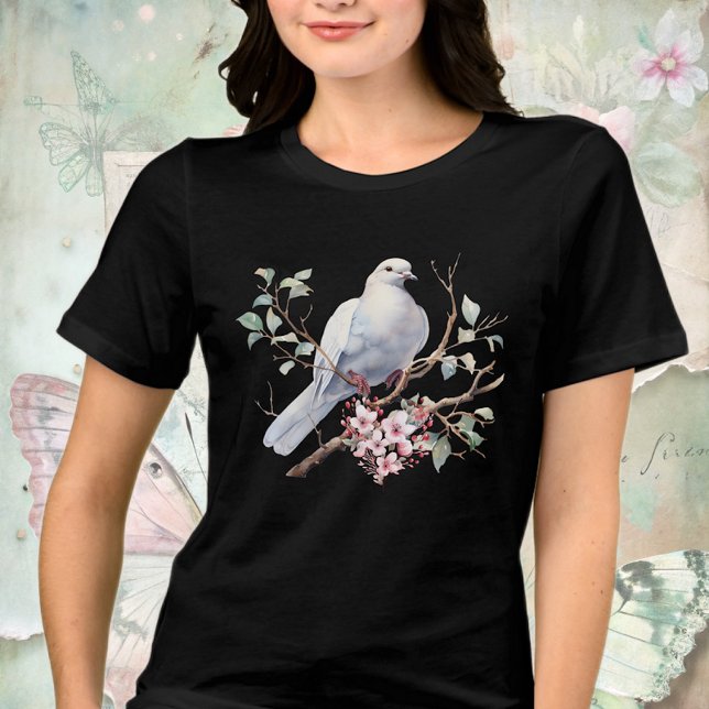 Camiseta Dove and Flower Heart (Criador carregado)