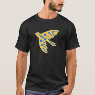 Camiseta Dove Da Paz Nas Cores De Bandeira Ucranianas - Dov