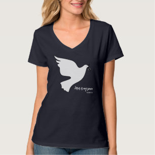 Camiseta Dove Inspiracional w Olive Branch Jesus é Paz