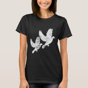 Camiseta Dove Vintage Voando Dois Pombos Pombo Pássaro Tee