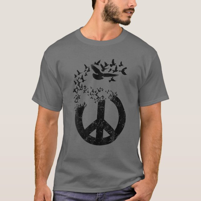 Camiseta Doves - Sinal de Paz - Presente| Rapaz de Tartarug (Frente)