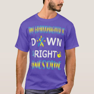 Camiseta Down Syndrome Grandma Grandpa Down Right Awesome T