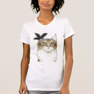 Camiseta Downton Cat   Adorados Com Penas