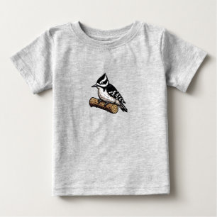 Camiseta Downy Woodpecker bird Baby Fine Jersey T Shirt