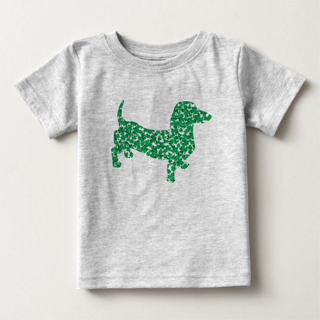 Camiseta Doxie-in-Shamrocks (Frente)