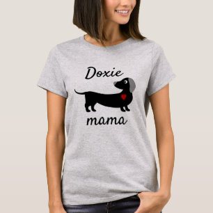 Camiseta Doxie Mama Dachshund Red Heart