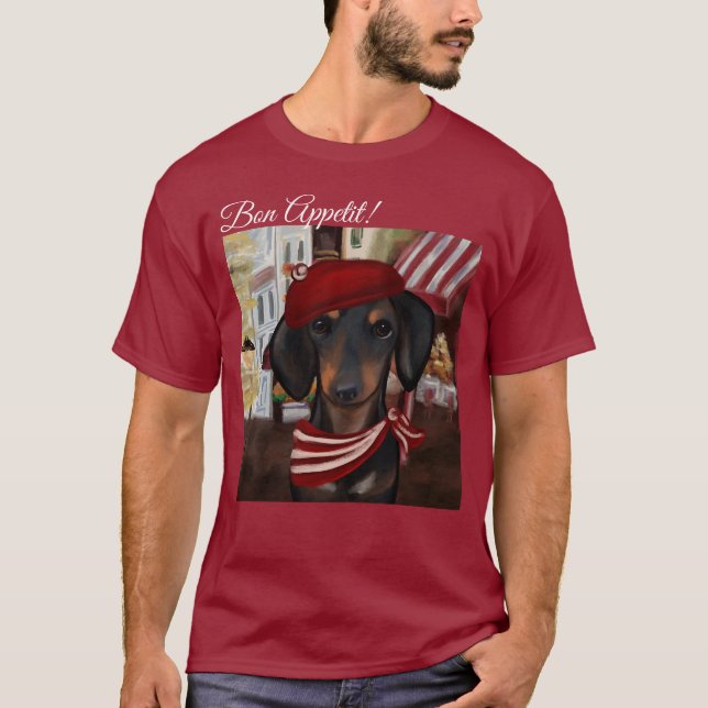 Camiseta Doxie Preto e Marrom (Frente)