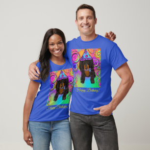 CAMISETA DOXIE PRETO & MARROM DE CABELO COMPRIDO    