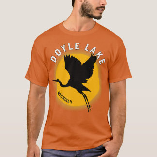 Camiseta Doyle Lake em Michigan Heron Sunrise