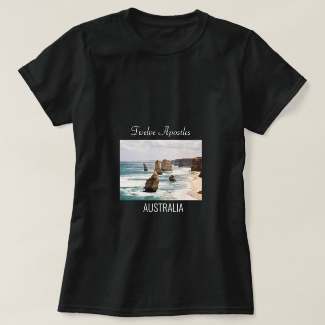 Camiseta Doze Apóstles Victoria Austrália viagem (Frente do Design)