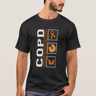 Camiseta DPOC Consciência DPOC Fita Laranja Fita Girassol