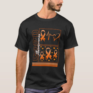 Camiseta DPOC Sensibilização Laranja Batimento Cardíaco Doe