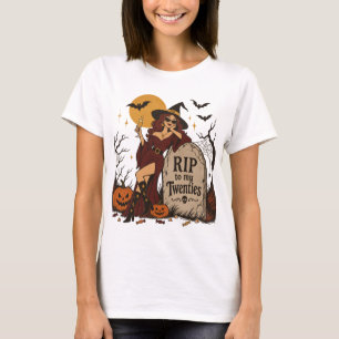 Camiseta DPS para os meus Vinte Anos Retro Halloween Aniver